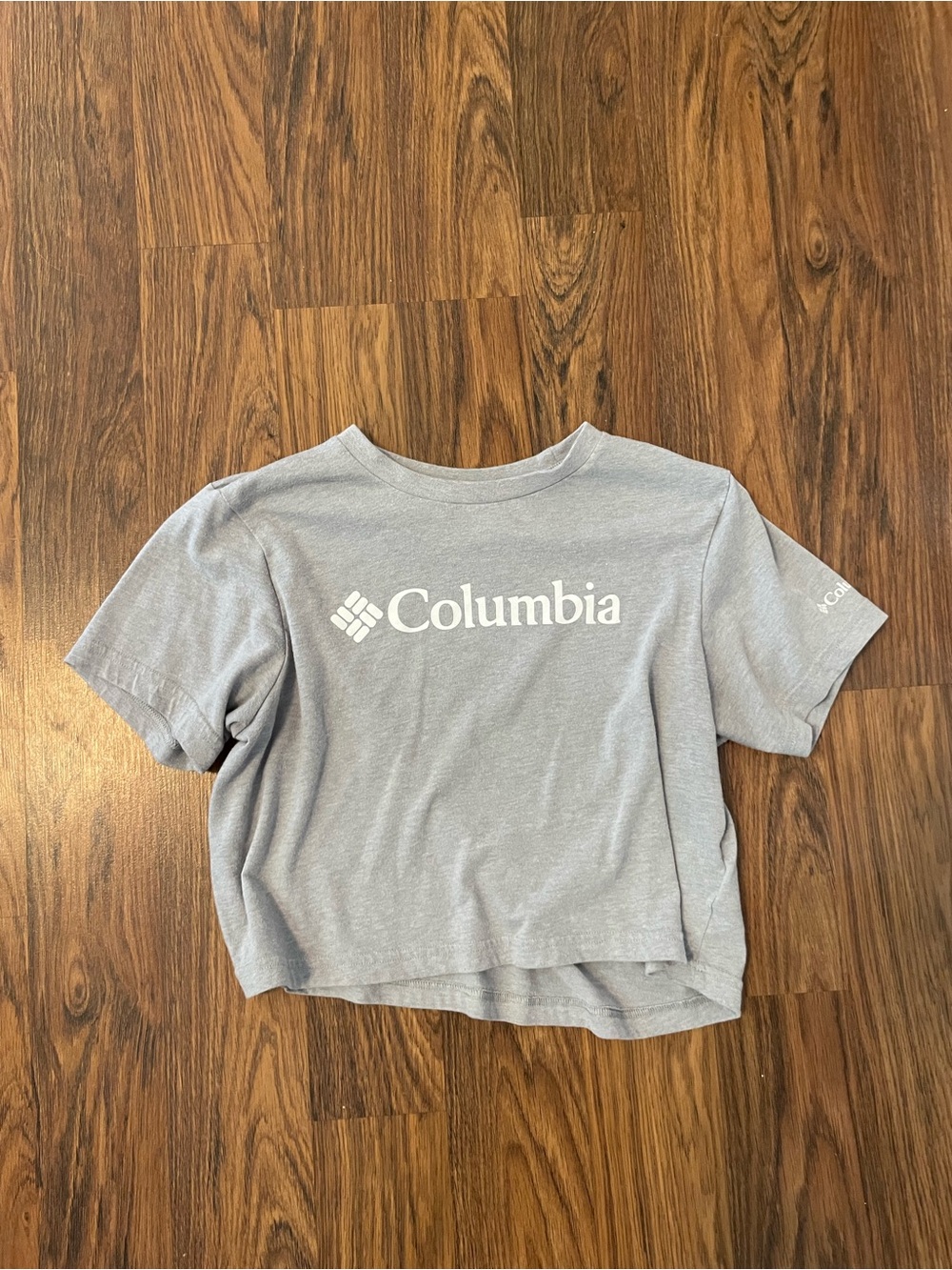 Columbia Light Gray Crewneck Tee with White Logo Accent